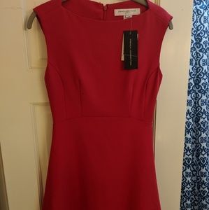 Red Fit and Flare Dress || French Connectil
